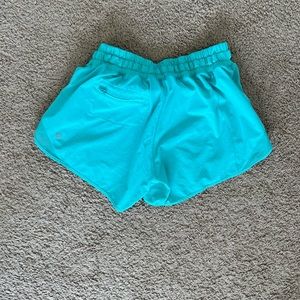 Turquoise Lululemon shorts